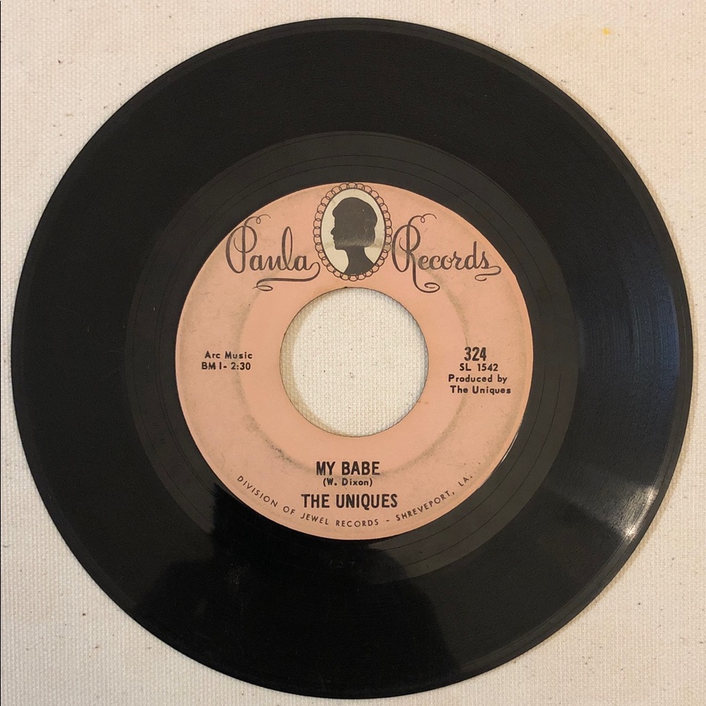 The Uniques Vinyl 45 Record My Babe